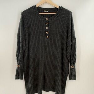 NWOT Free People Intimately Around the Clock Ribbed Knit Oversized Sweater Large